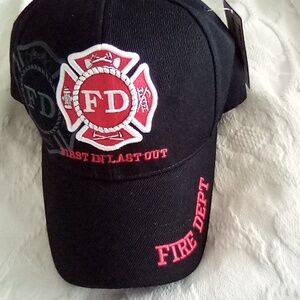 Fire Department FD "First ln, Last Out"  $34  + free hat .(ltem is new)